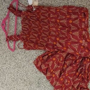 Cotton and Rye  Longhorn Print Smocked Tiered MAXI Long Sundress Sz S NWT